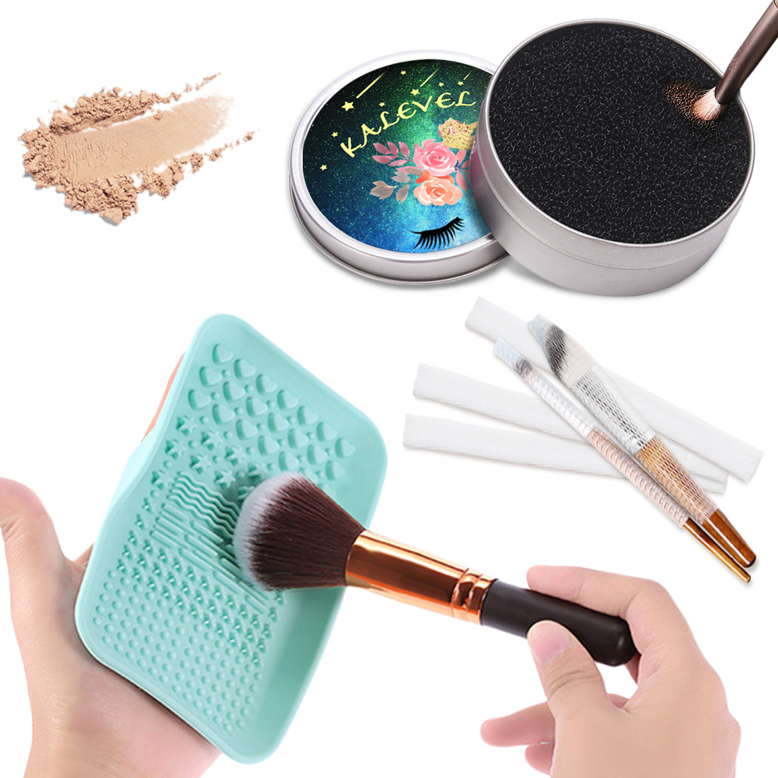 Kalevel Silicone Makeup Brush Cleaning Pad Washing Mat Color Removal 3