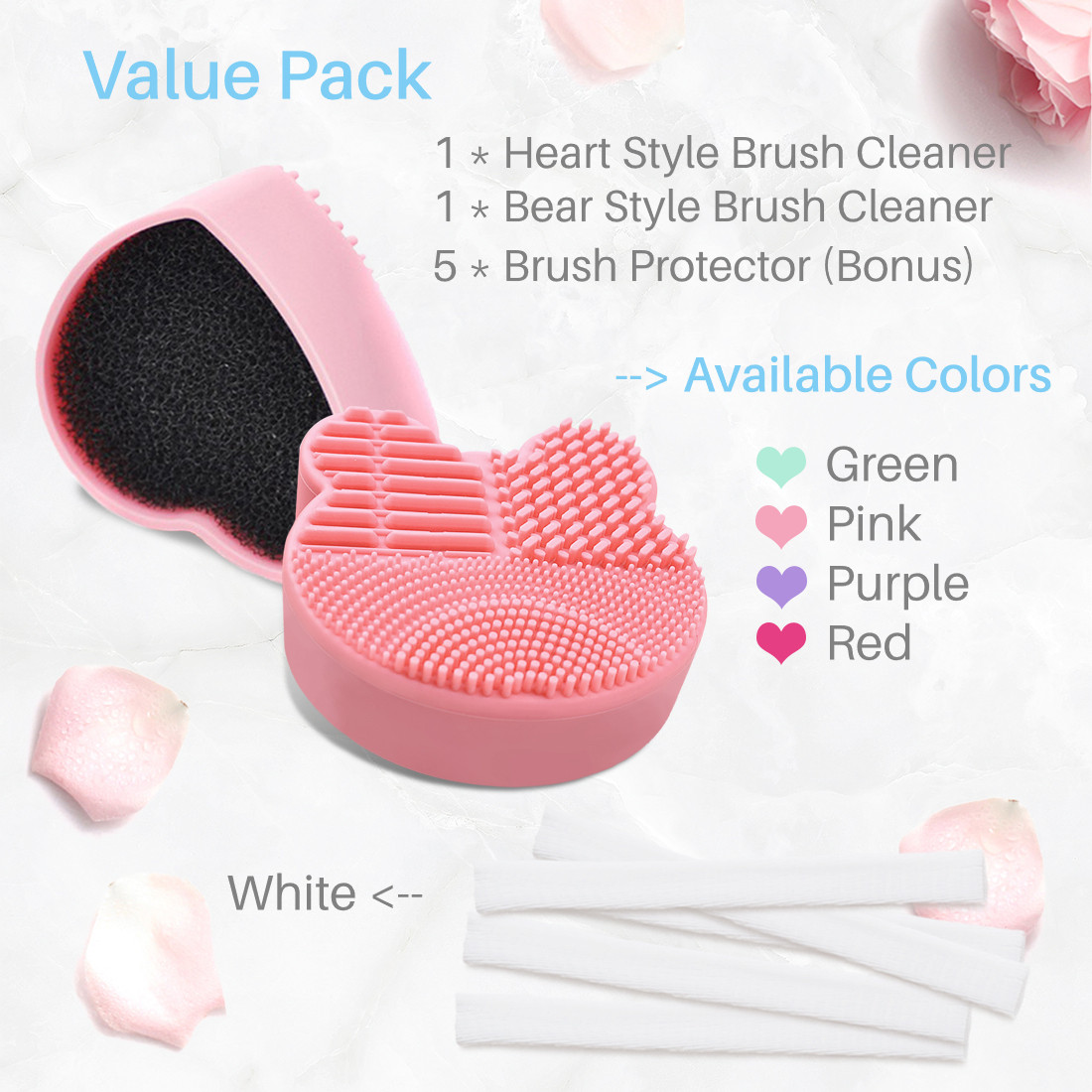 Kalevel Makeup Brush Cleaner Mat Cosmetic Brush Cleaning Sponge
