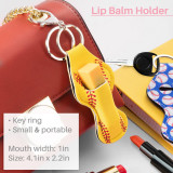 Kalevel 3pcs Silicone Exfoliating Lip Brush Double Sided and 3pcs Lip Balm Sleeve Lipstick Holder Keychain Set Travel Accessories