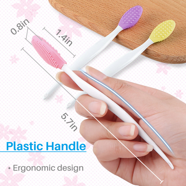 Kalevel Set of 4 Silicone Lip Brush Exfoliating Lip Scrub Brush Tool