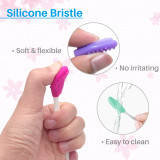 Kalevel Set of 4 Lip Brush Tool Double-Sided Silicone Exfoliating Lip Brush Scrubber for Massaging and Exfoliating (B Set)