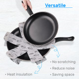 Kalevel 6pcs Pot and Pan Protectors Pot Cookware Dividers Pads Separators Anti-scratch for Stacking Storing (10.2in)