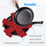 Kalevel 9pcs Pot and Pan Protectors 3 Sizes Cookware Separators Divider Pads Bowl Protectors for RV Stacking Storing Avoid Scratching