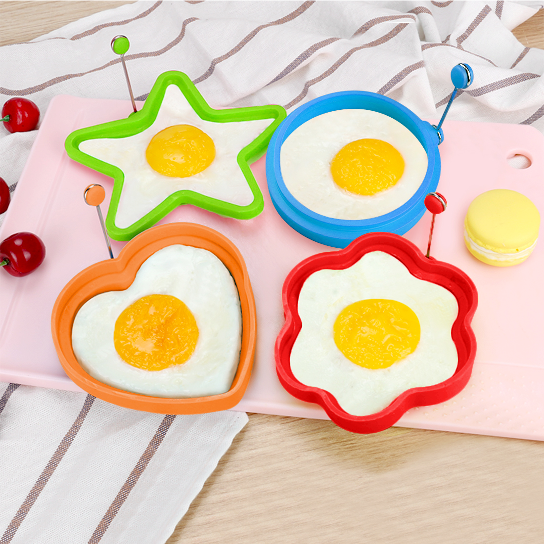 Kalevel Silicone Pancake Mold Egg Ring Non Stick BPA Free Fried Egg