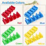 Kalevel Set of 2 Colorful Taco Holder Stand Plastic Dishwasher Safe Taco Holder Plate Shell Tray for Soft and Hard Tacos