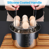 Kalevel Pressure Cooker Rack Trivet Stainless Steel Egg Steamer Rack Stand 6 8 Quart Versatile with Heat Resistant Handles