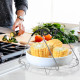 Kalevel Pressure Cooker Rack Trivet Stainless Steel Egg Steamer Rack Stand 6 8 Quart Versatile with Heat Resistant Handles