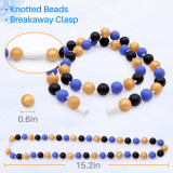 Kalevel Chewing Necklace Sensory Baby Teething Necklace Chew Jewelry Teether Bead Necklace for Boys Girls Autism ADHD Anxiety (Style D)