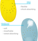 Kalevel Plantar Fasciitis Insoles Memory Function Foam Arch Support Orthotic Shoe Inserts for Women Kids Providing Shock Absorption and Cushioning