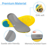 Kalevel 2 Pairs Orthotic Inserts Shoe Insoles Sport Breathable Insoles Memory Function Foam Insoles Arch Support Shoe Inserts for Plantar Fasciitis Flat Feet Men (Men, US Size 8-11)