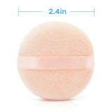 Kalevel 6pcs Makeup Powder Puffs Sponge Compact 2.4 Inch Cotton Reusable Cosmetic Powder Puff Soft Sponge Small Powder Puffs with Handle for Face Body Loose Powder