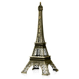 Metal Eiffel Tower Statue - Kalevel 12.6 Inch Tall Eiffel Tower Centerpiece Art Craft Kit Paris Eiffel Tower Figurine Model Stand Decorations Ornament Vintage Christmas Home Office Party Table Decor