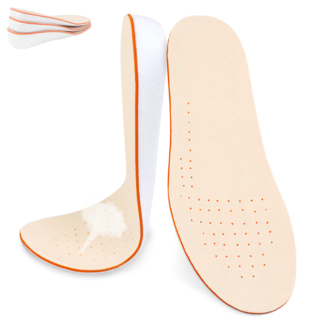 Kalevel Elevator Taller Insoles Height Increase Insert Breathable