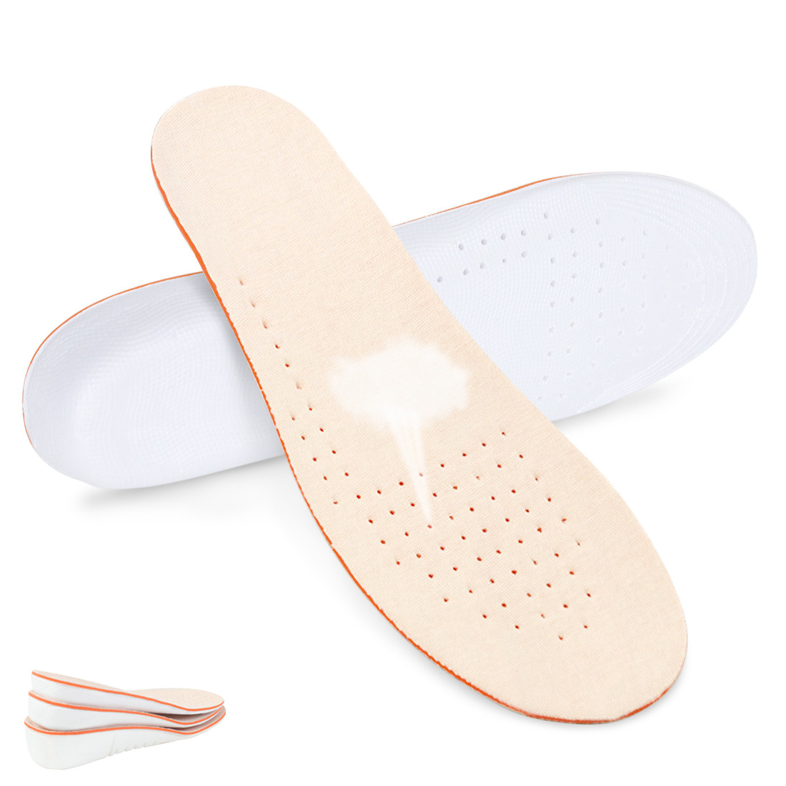 Kalevel Height Increase Insole Men Adjustable Full Length Insoles ...
