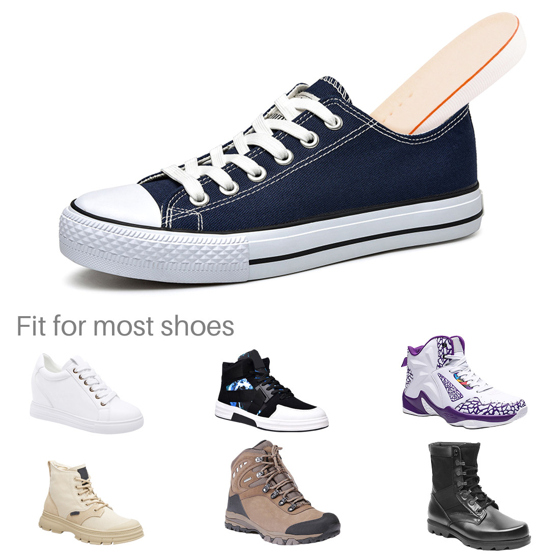 Kalevel Height Increase Insole Men Adjustable Full Length Insoles