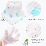 Kalevel 5pcs Baby Muslin Washcloths with 2 Pairs Newborn Mittens Set Cotton Burp Cloths Face Wipes Bath Towel and No Scratch Gloves