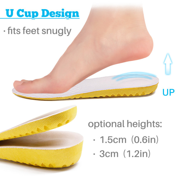 Kalevel Height Increase Insole Women 0.6 Inch Shoe Lift Inserts ...