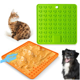 Kalevel Dog Licking Pad Slow Feeding Pet Bath Lick Mat 2 Pack Peanut Butter Pad for Shower Grooming Boredom Anxiety (Green + Orange)