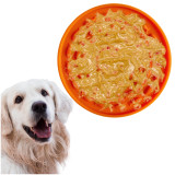 Kalevel Slow Feeder Dog Mat Shower Peanut Butter Licking Pad Silicone Grooming Distraction Lick Mat for Pets Bath Anxiety (Orange)