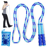 Kalevel Jump Rope Soft Beaded Segment Jump Rope Adjustable Tangle-Free Skipping Rope for Men Women and Kids Keeping Fit Blue