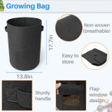 Kalevel Potato Grow Bags Planter Garden Growing Bags10 Gallon 2 Pack with 10pcs Plant Labels for Tomatoes Carrots (Black)