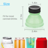 Kalevel 10pcs Soda Can Lids Plastic Can Cover Toppers Caps Clear with Spout for Beer Random Colors Easy to Clean
