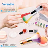 Kalevel Nail Dust Brush Remover Nail Art Powder Brush Duster Cleaner for Acrylic and UV Nail Gel Rhinestone Makeup Foundation (Gold)