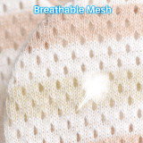 Kalevel Baby Mittens Newborn No Scratch Adjustable Mesh Baby Gloves Mittens with Strings for 0-6 Months Unisex (Color Stripe)