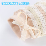 Kalevel Baby Mittens Newborn No Scratch Adjustable Mesh Baby Gloves Mittens with Strings for 0-6 Months Unisex (Color Stripe)