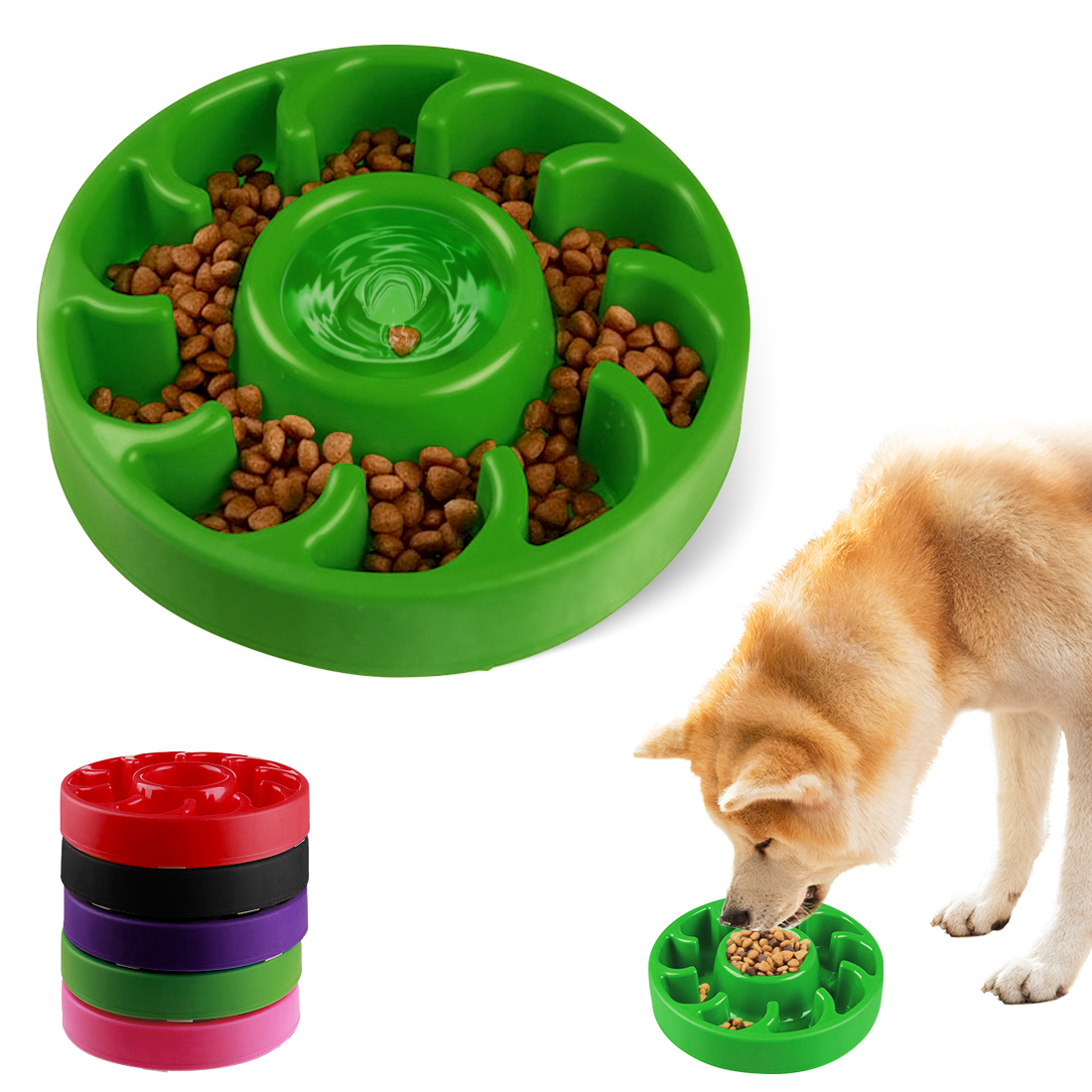 Kalevel Slow Feeding Dog Bowl Large Dog Food Bowls to Slow Down Eating and Drinking Non Skid