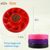 Kalevel Dog Feeder Slow Eating Pet Bowl Bloat Stop Anti-gulping Dog Food Bowl Prevent Choking for Large Medium Dogs Red