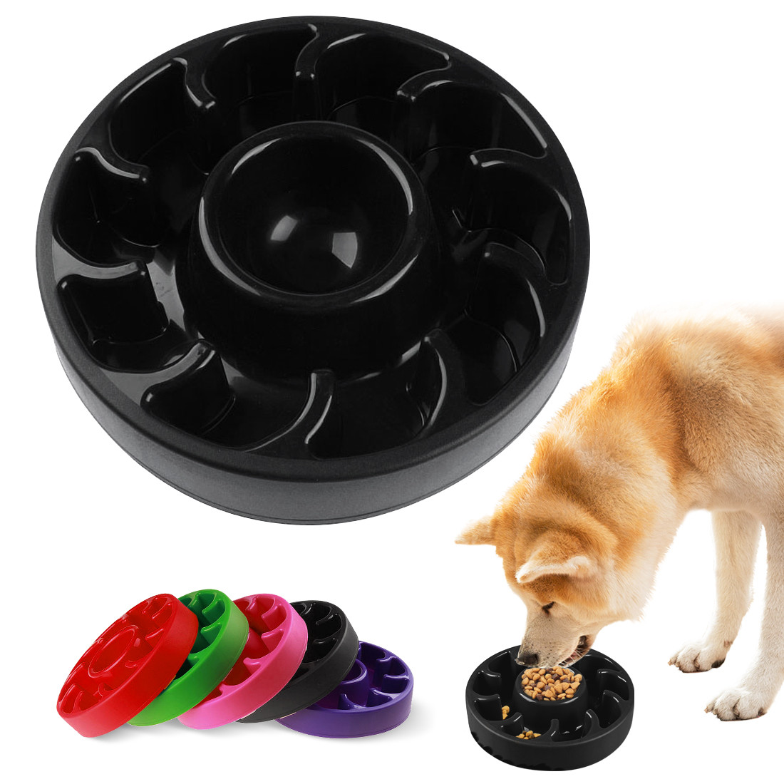 Kalevel Slow Feeding Dog Bowl Bloat Stop Slow Eating Dog Bowl Anti
