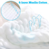 Kalevel Baby Muslin Washcloths Natural Soft Cotton Burp Cloths 6 Layer Newborn Adults Muslin Bath Towel Face Wipes 6 Pack 12x12 Inches