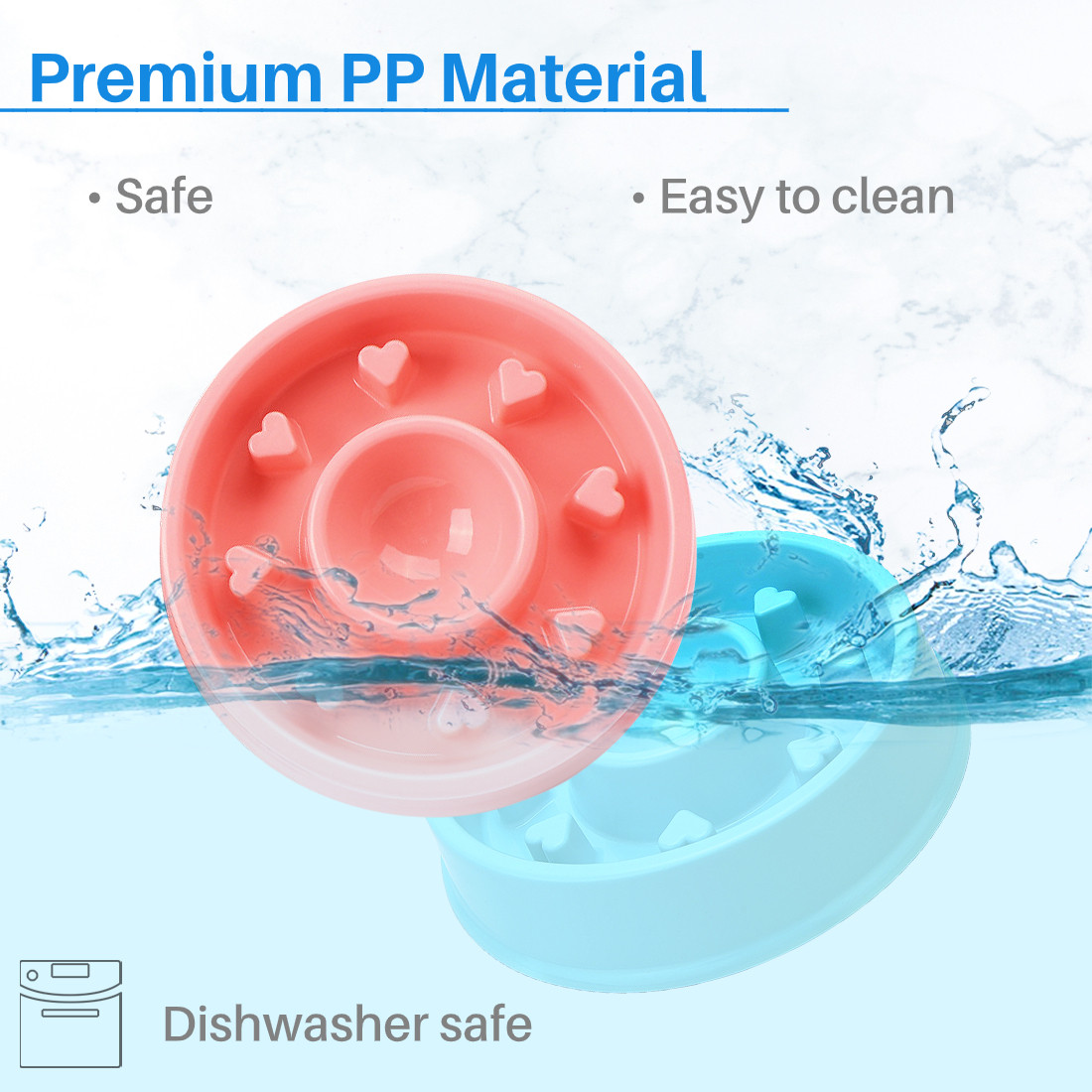 Kalevel Slow Feeder Dog Bowls Bloat Stop AntiChoke Dog Food Slow