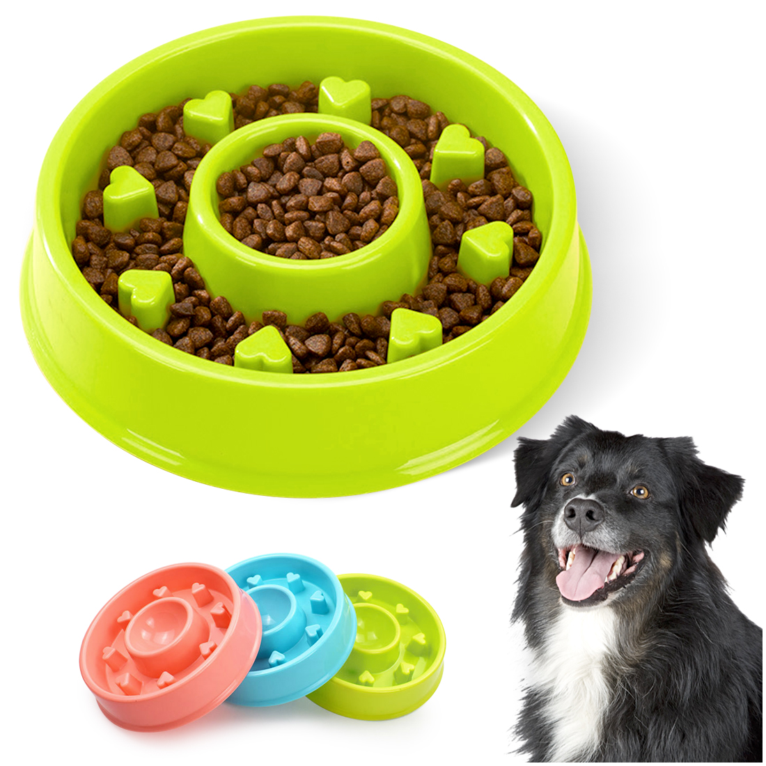 Kalevel Slow Feeder Dog Bowls Bloat Stop Anti-Choke Dog Food Slow ...