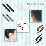 Kalevel 5 Pairs Silicone Glasses Ear Hooks Eyeglasses Temple Tips Anti Slip Holder 2 Styles Sunglasses Ear Grips Sleeves Pads (Black)