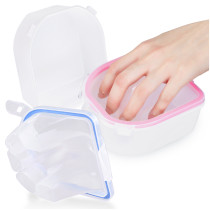 Kalevel 2pcs Soaking Soak Bowl Nail Art Polish Remover Hand Soak Tray Manicure Soaker Bowl Spa Tool Easy to Use