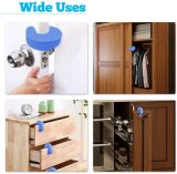 Kalevel Door Pinch Guard Baby Proof Door Stopper C-Shaped Door Stop Finger Pinch Door Hinge Guard Foam Door Stoppers for Kids, Children, Babies (6 Pack, Blue)