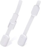 Kalevel Baby Safety Cabinet Locks Child Proof Door Latch Adjustable Cabinet Locks Child Safety Adhesive Baby Proofing Locks for Cabinets Drawers Appliances Toilet Seat Fridge and Oven (2 Pack, White)