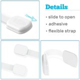 Kalevel Baby Safety Cabinet Locks Child Proof Door Latch Adjustable Cabinet Locks Child Safety Adhesive Baby Proofing Locks for Cabinets Drawers Appliances Toilet Seat Fridge and Oven (2 Pack, White)