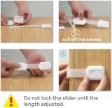 Kalevel Baby Safety Cabinet Locks Child Proof Door Latch Adjustable Cabinet Locks Child Safety Adhesive Baby Proofing Locks for Cabinets Drawers Appliances Toilet Seat Fridge and Oven (2 Pack, White)