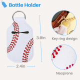 Kalevel Travel Bottles with Keychain Holder Refillable Empty Bottles Keychain Plastic Spray Bottle Set of 5 for Soap Lotion 1 Oz