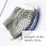 Baby Knee Pads for Crawling - Kalevel Baby Crawling Knee Pads Anti-Slip Elastic Knee Protectors Breathable Knee Sleeve Infant Toddler Elbow and Knee Pads for Babies 0-3 Years (2 Pairs, Grey + Blue)
