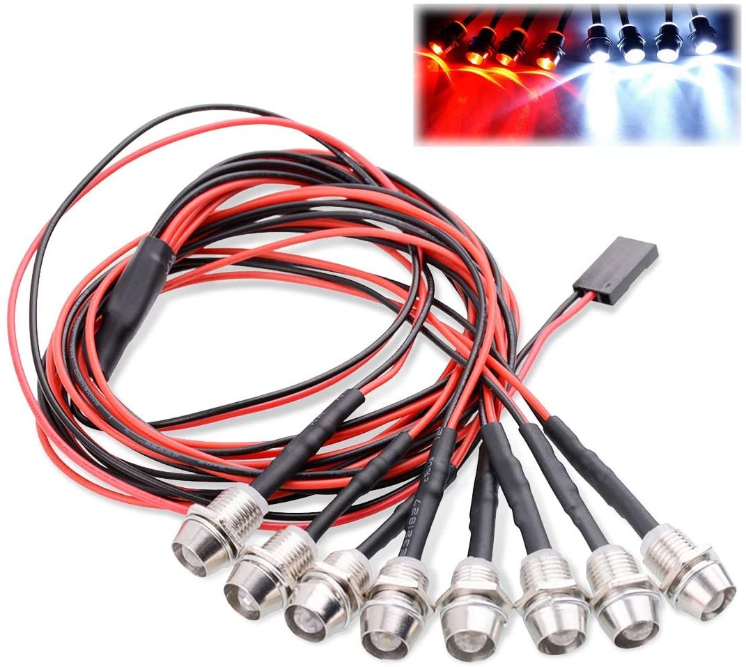 Kalevel 8 RC LED Lights Headlights and Taillights RC Truck Light Kit
