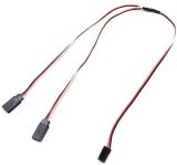 Kalevel 5pcs JR Spektrum Futaba Style Servo Y Harness Splitter Extension Cable Wire Male to Female Servo Connector Remote Control Extension Cord 6” 12” 20” for RC Car, Plane, Helicopter & Drone