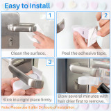 Kalevel Child Proof Door Locks Baby Safety Adhesive Locks for Door Lever Handles No Drill Easy to Install Multi Pack