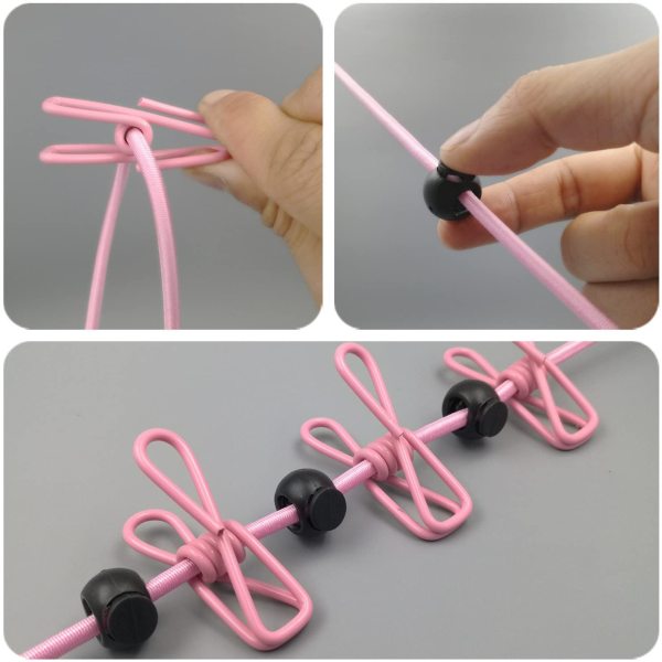 Kalevel Travel Clothesline with Clothespins for Hotels Cruise Ships