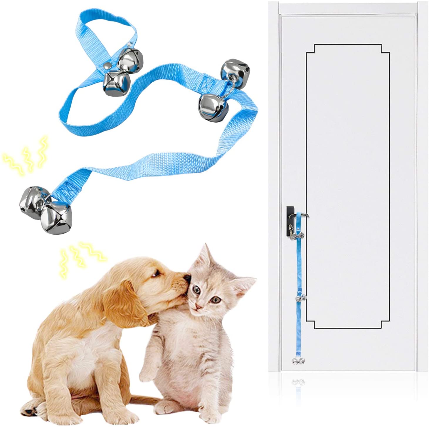 Kalevel Dog Door Bell Training Bells Puppy Doorbells Adjustable with