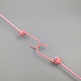 Kalevel Travel Clothesline with Clothespins for Hotels Cruise Ships Portable Elastic Clothesline Outdoor Camping Retractable Laundry Clothes Drying Line 10 Feet with Spacers (Pink)