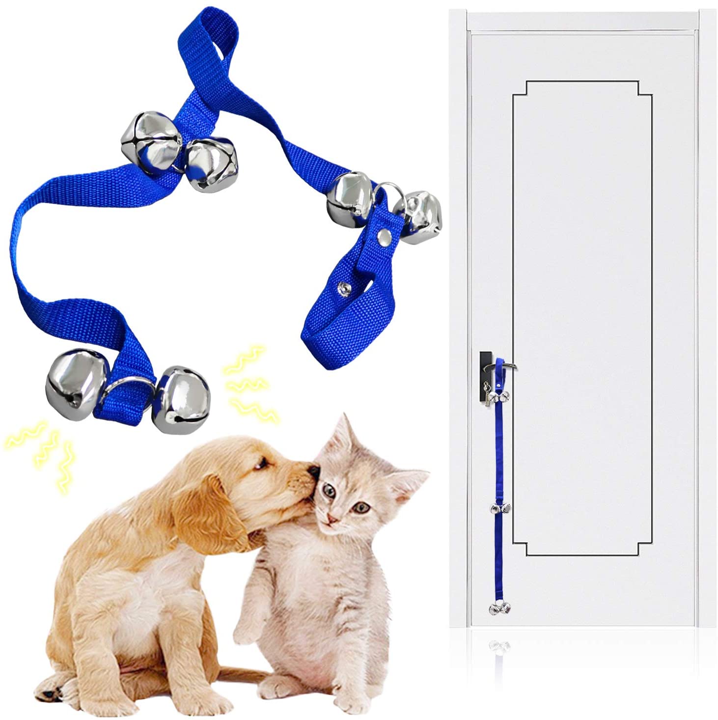 Kalevel Dog Door Bell Training Bells Puppy Doorbells Adjustable with